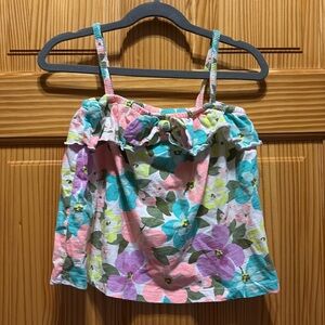 Carter kids, girls size 6, flower tank top.